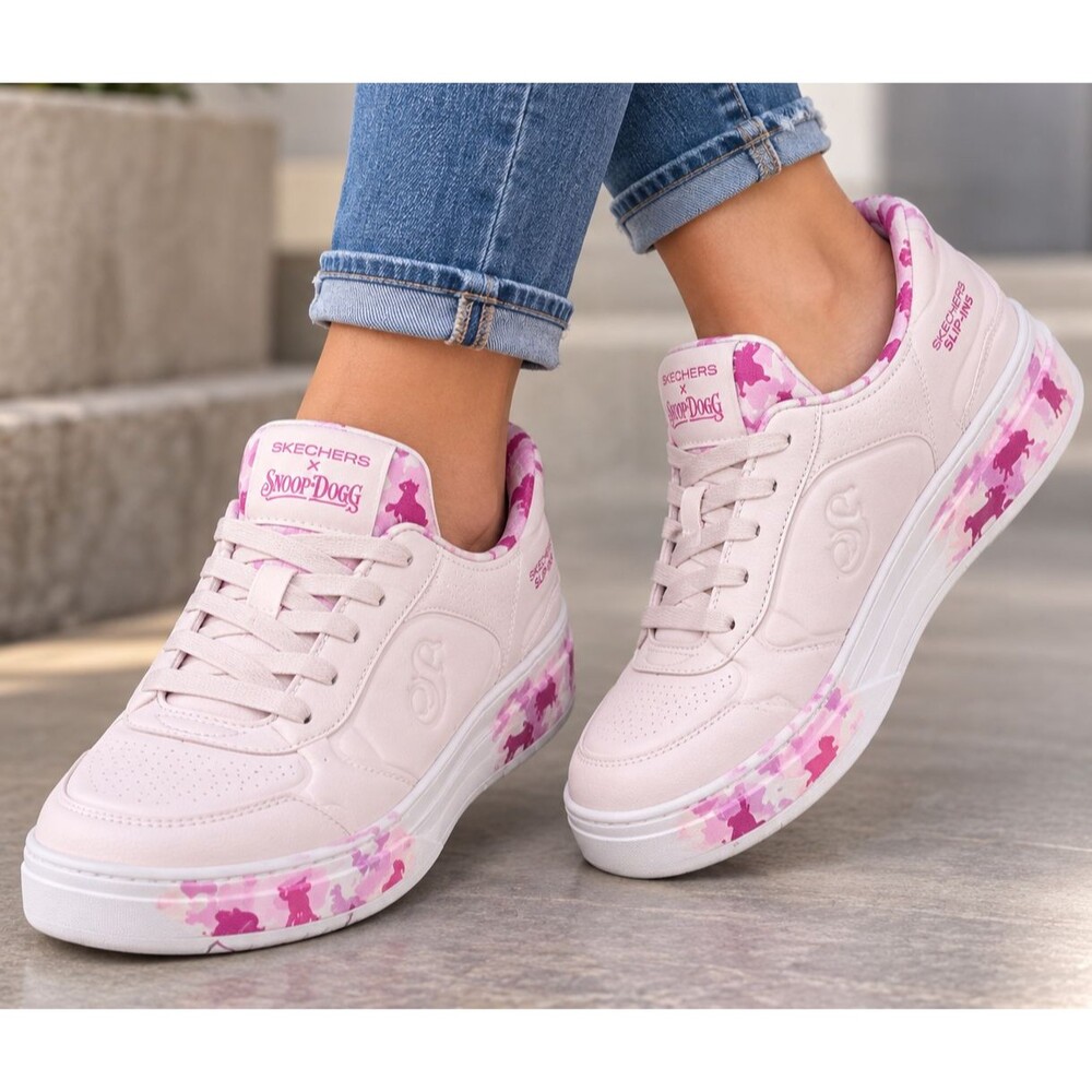Skechers x Snoop Dogg Snoop One Slip Ins Womens 8 Pink Camo Sneakers 186041